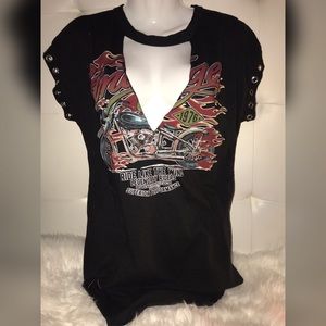 Hot Choker Biker Top!